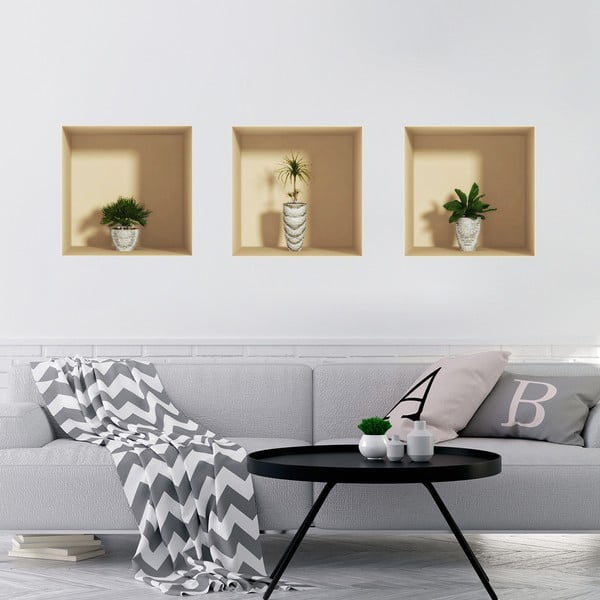 Комплект от 3 стикера с 3D ефект Палми - Ambiance-image-1