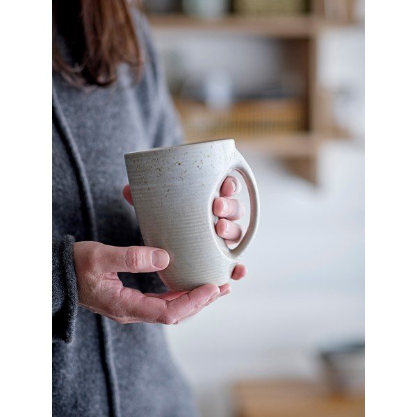 Сива глинена чаша 550 ml Taupe – Bloomingville-image-1