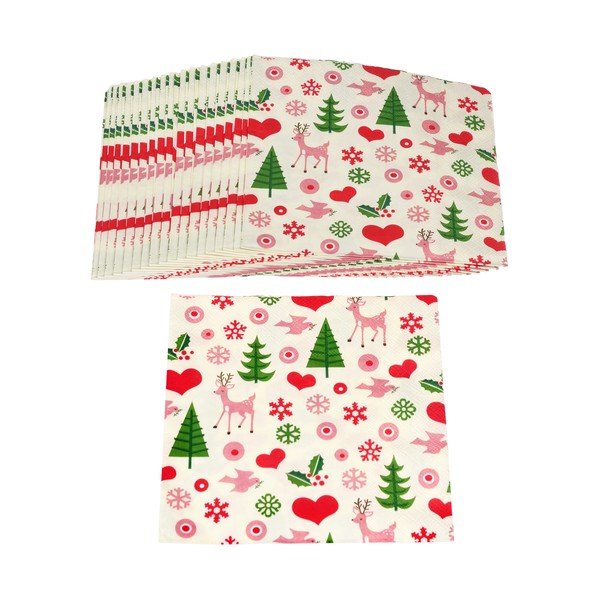 Салфетки в комплект от 20 бр. 25x25 cm 50s Christmas – Rex London-image-2