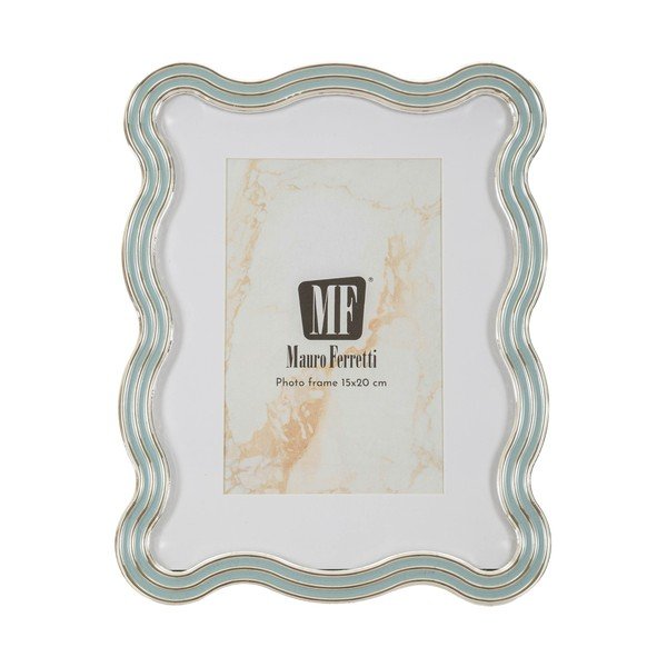 Светлосиня/в сребрист цвят метална/стъклена стояща рамка 17,5x22,5 cm Elizabeth – Mauro Ferretti-image-2