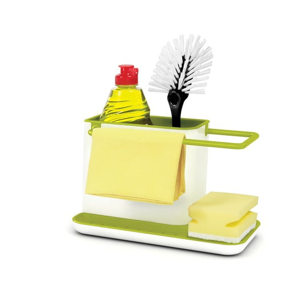 Бяла и зелена кухненска стойка за перилни препарати Caddy Sink Tidy - Joseph Joseph