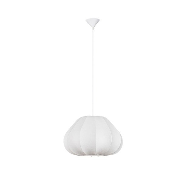 Текстилно висящо осветително тяло в матово бял цвят ø 50 cm Bora – Nova Luce