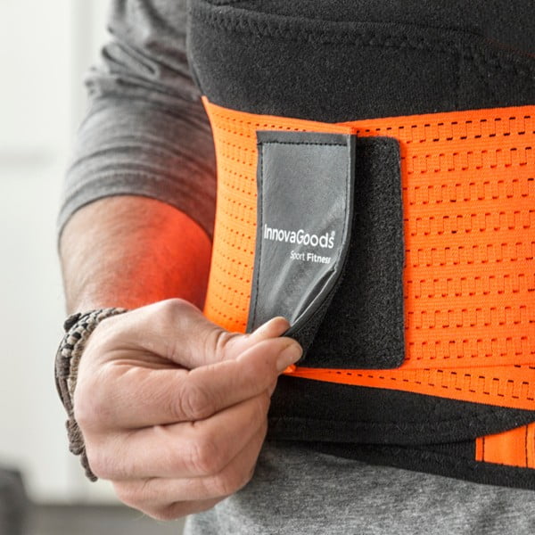 Оранжево-черен спортен колан за отслабване и добра стойка, размер L - InnovaGoods-image-3