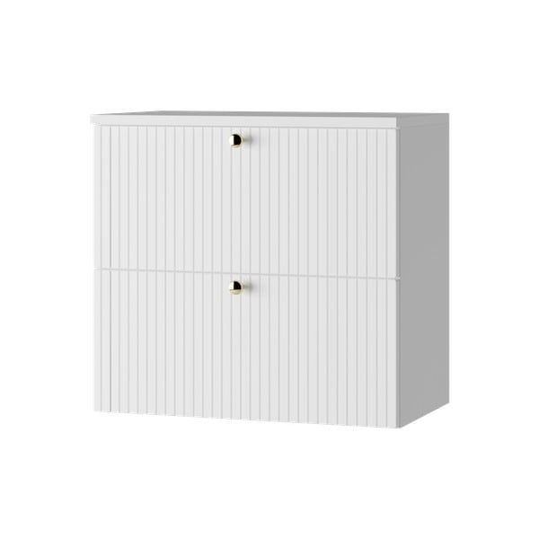 Бял нисък шкаф за окачване под умивалника 61,5x60 cm Asti - STOLKAR