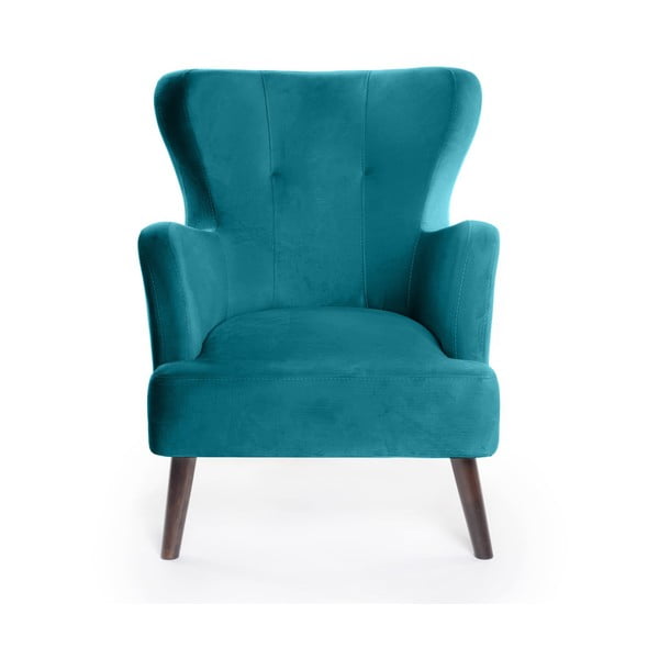 Тюркоазено кадифено кресло Noemye – Bonami Selection-image-2