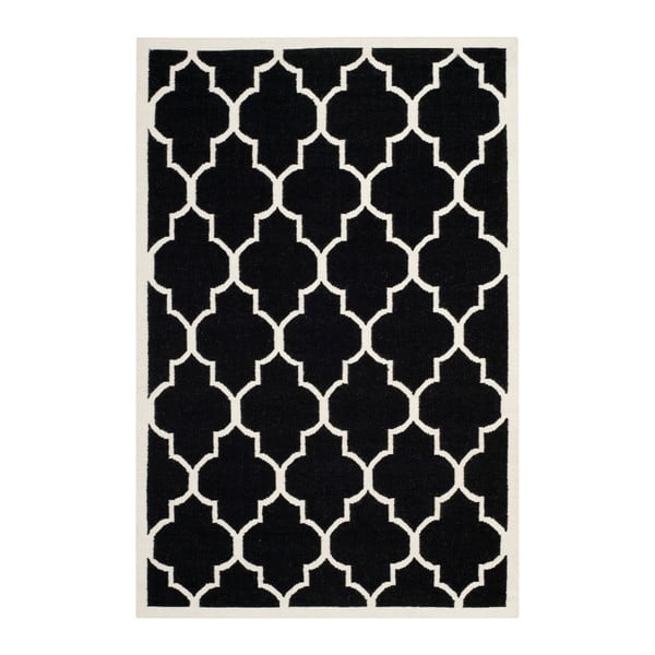 Černý vlněný koberec Safavieh Alameda, 274 x 182 cm