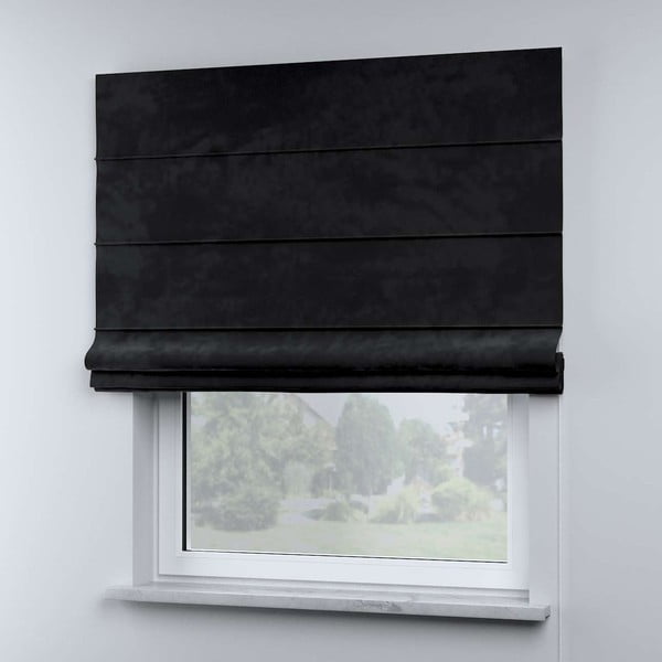 Черна римска щора 170x160 cm Posh Velvet - Yellow Tipi-image-1