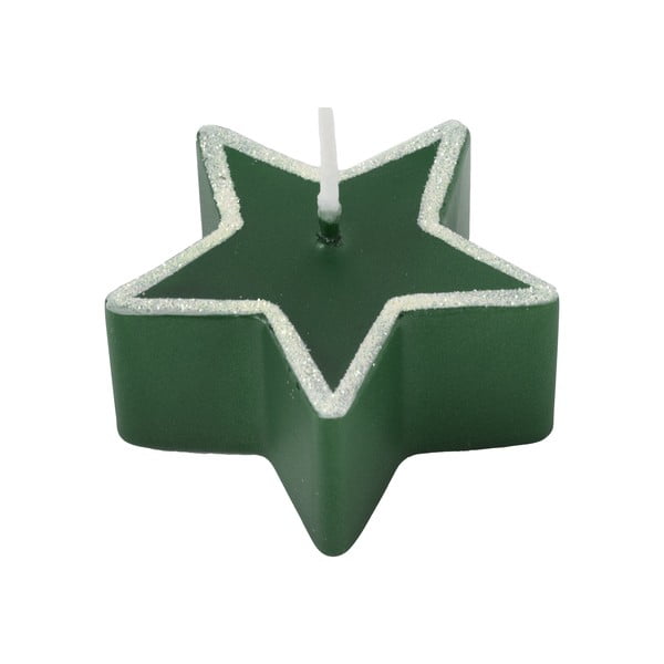 Комплект от 4 зелени свещи , време на горене 4 часа Star - Unipar