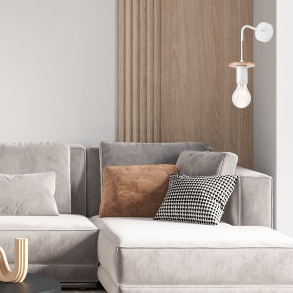 Бяла стенна лампа Angelina – LAMKUR-image-2