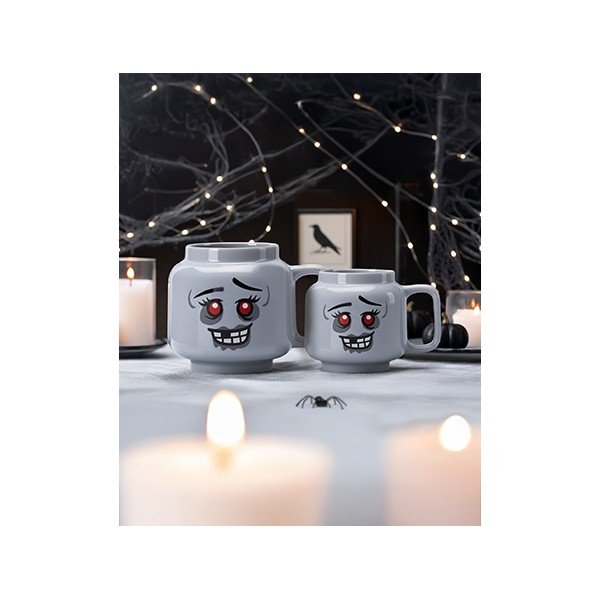 Сива керамична детска чаша за лате 530 ml Zombie – LEGO®-image-2