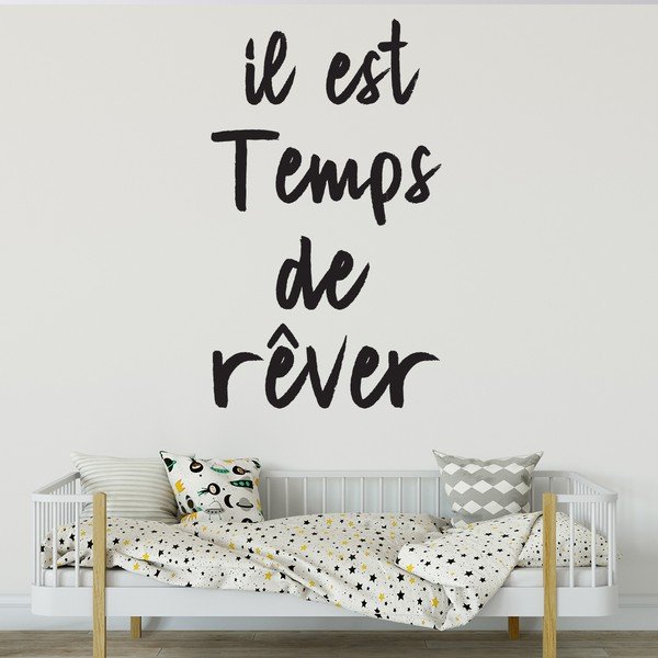 Černá samolepka Ambiance Quote Temps De Rever-image-1