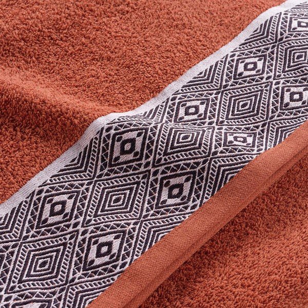 Памучна хавлиена кърпа от тери тухлен 70x130 cm Esteban – douceur d'intérieur-image-2