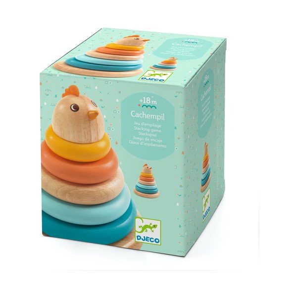 Детска дървена сгъваема играчка Кокошка - Djeco-image-3