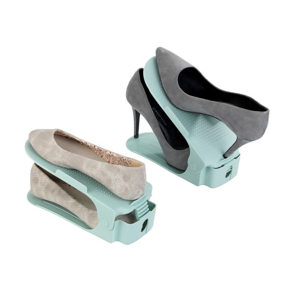 Комплект от 8 регулируеми стойки за обувки в тюркоазено - Wenko-image-4