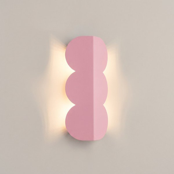 Розова алуминиева стенна лампа BISCUIT – Thoro-image-1