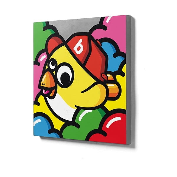 Бетонова стенопис Jaune, 60 x 60 cm Oiseau Volant - Lyon Béton-image-1