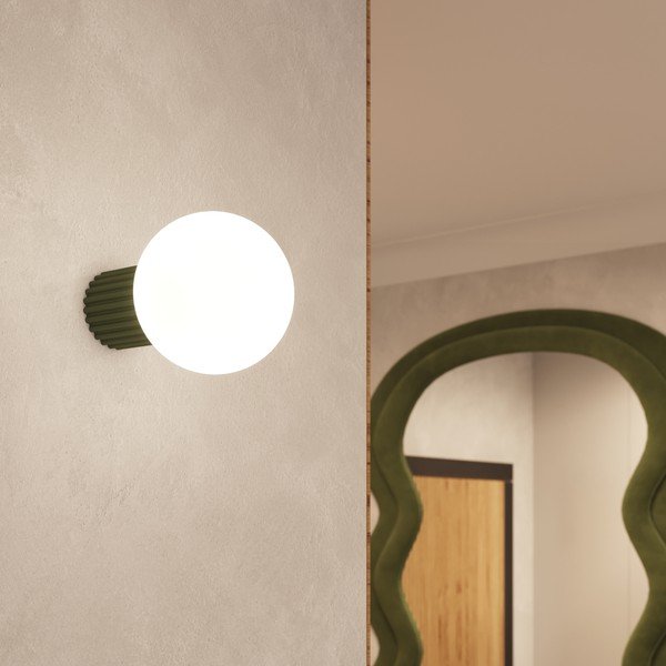 Зелена стенна лампа ø 12 cm Orbital – Sollux-image-1