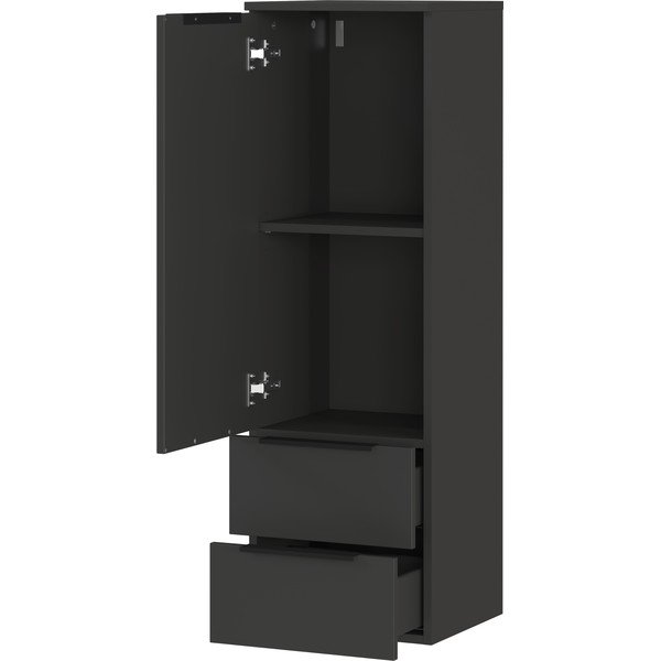 Висок висящ шкаф за баня в антрацитен цвят 36x111 cm Crandon - Germania-image-3