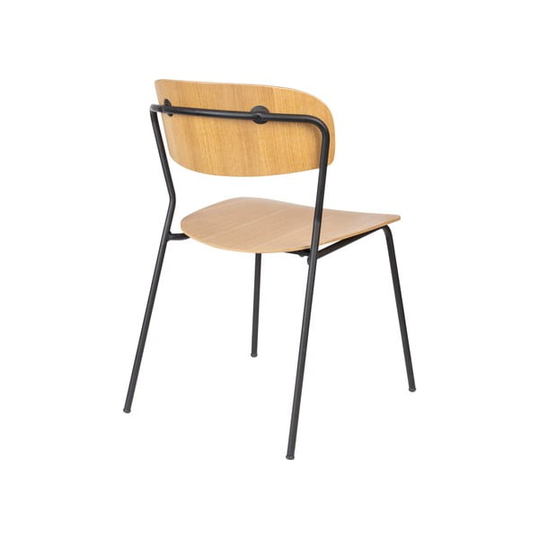 Трапезни столове в комплект от 2 в декор от естествена топола Jolien - White Label-image-4