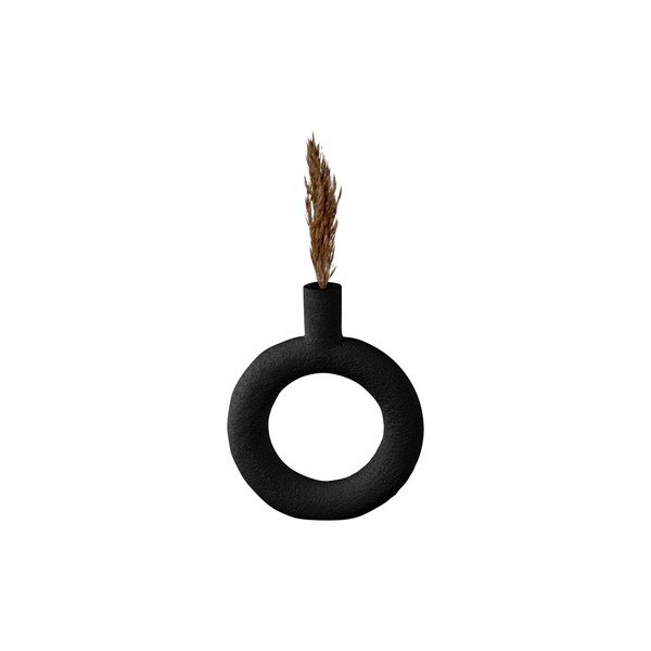 Черна ваза Ring - PT LIVING-image-1