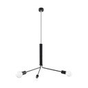 Черно висящо осветително тяло с метален абажур ø 74 cm Donato – Sollux