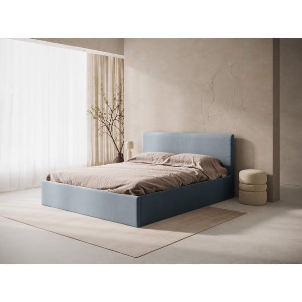 Светлосиня тапицирана табла за легло 150,5x100 cm Remo – Micadoni -image-1