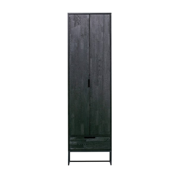 Черен гардероб от масивен ясен 60x210 cm Silas – WOOOD