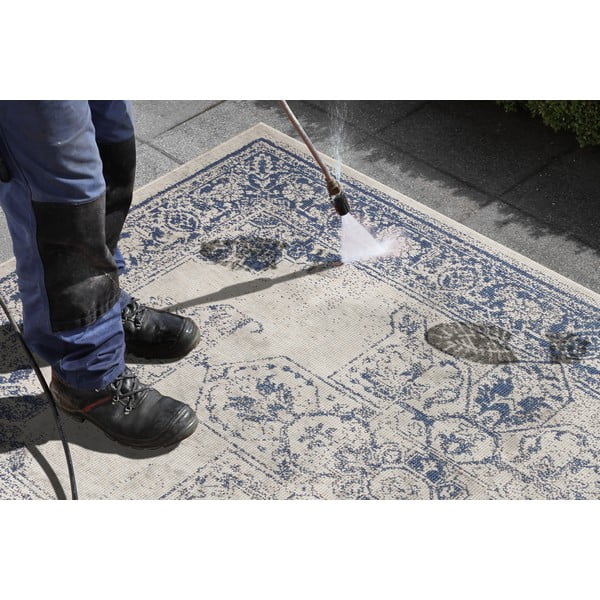 Синьо-кремав килим на открито , 160 x 230 cm Borbon - NORTHRUGS-image-3