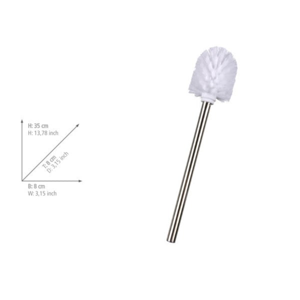 Бяла четка за тоалетна за смяна с дръжка от неръждаема стомана - Wenko-image-1