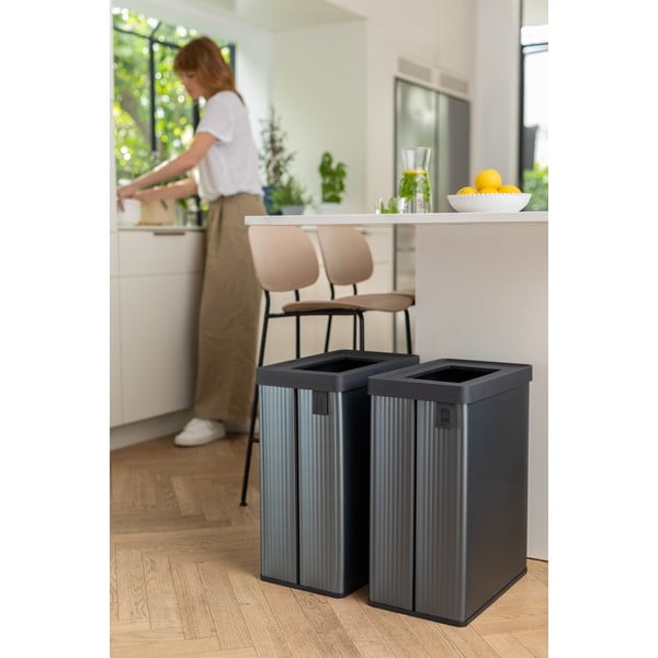 Синьо  кошче за боклук за рециклиране от рециклирана пластмаса 54 l Verto Recycle – Curver-image-3