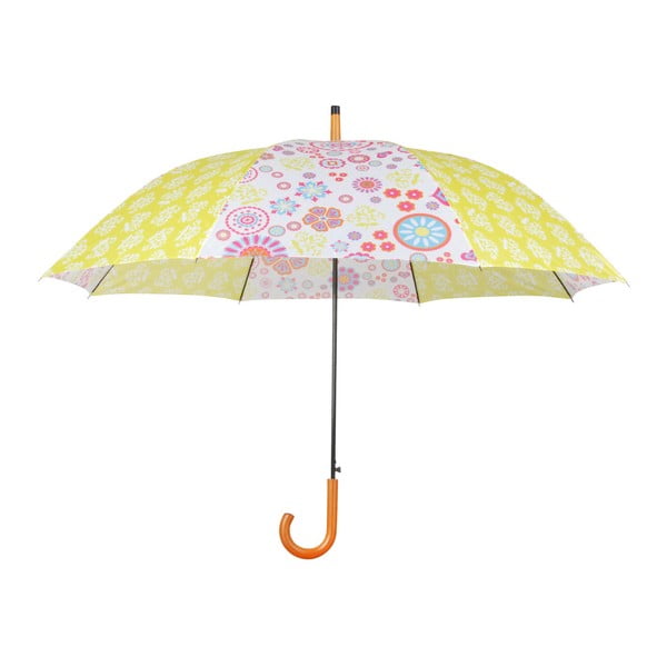Жълт чадър с дървена дръжка Цветя - Esschert Design