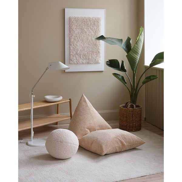 Светлокафяв детски пуф от рипсено кадифе Big Lounger – Wigiwama-image-1