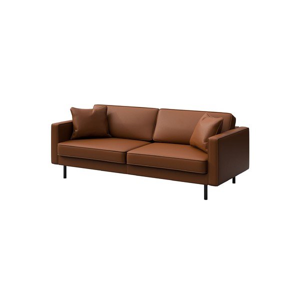 Кафяв кожен диван 207 cm Kobo - MESONICA-image-2