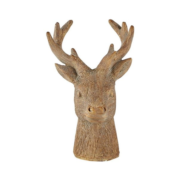 Кафява декоративна статуетка Глава на елен, височина 12,5 cm - KJ Collection