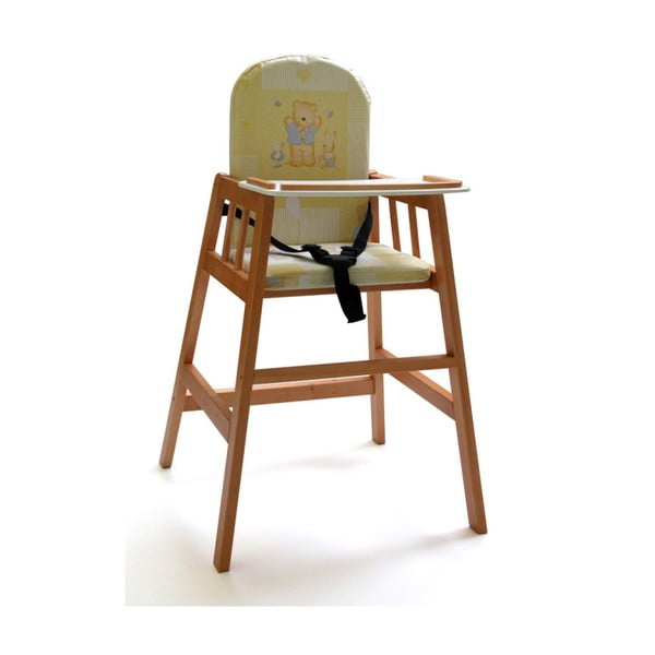 Hnědá dřevěná dětská jídelní židlička Faktum Abigel