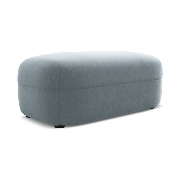 Светлосиня кадифена табуретка Moana – Makamii-image-1