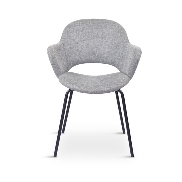 Светлосиви тапицирани трапезни столове в комплект 2 бр. Rowley – Unique Furniture-image-1