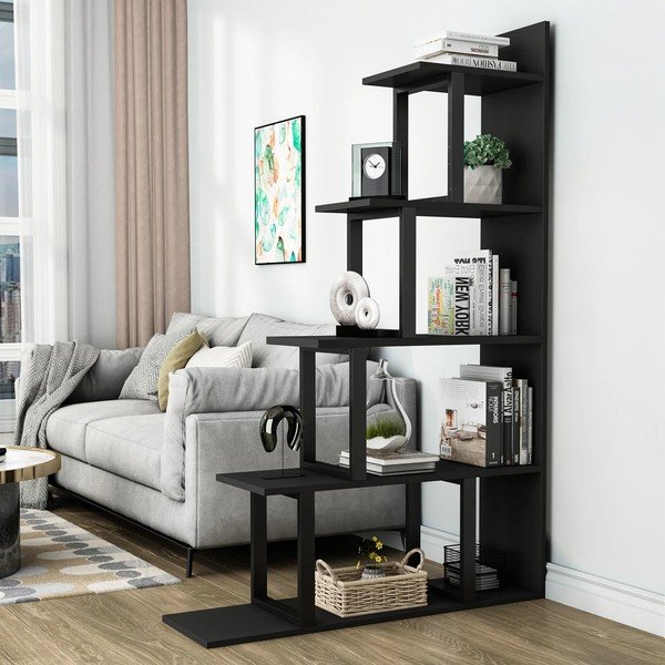 Черен стелаж 100x164 cm Step – Kalune Design-image-1