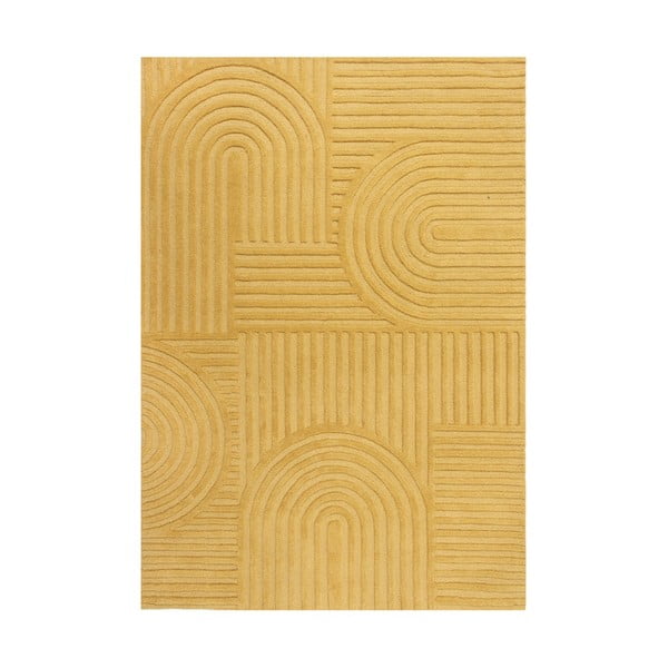 Жълт вълнен килим , 120 x 170 cm Zen Garden - Flair Rugs