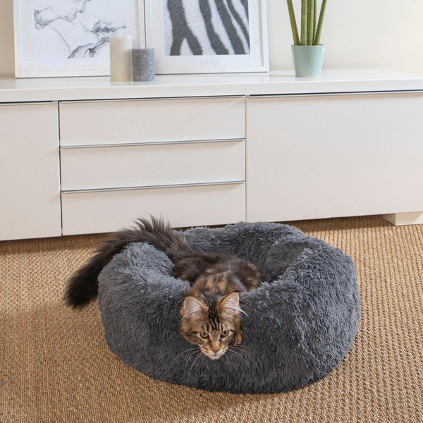 Тъмносиво легло за куче ø 55 cm – Love Story-image-2