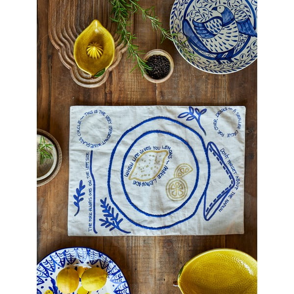 Подложка за хранене със смес от лен 33x48 cm Limone – Bloomingville-image-1