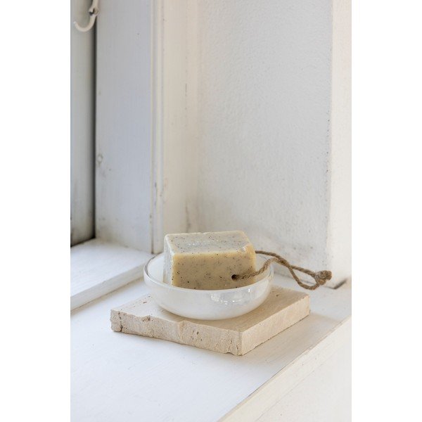 Кремава стъклена сапунерка Opal – Mette Ditmer Denmark-image-1