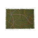 Зелено памучно одеяло 200x140 cm Outline - Hübsch