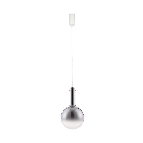 Сиво стъклено LED затъмняващо се висящо осветително тяло ø 25 cm Nostos – Nova Luce