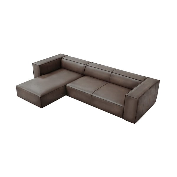 Ъглов диван от кафява кожа (ляв ъгъл) Madame - Windsor & Co Sofas-image-2