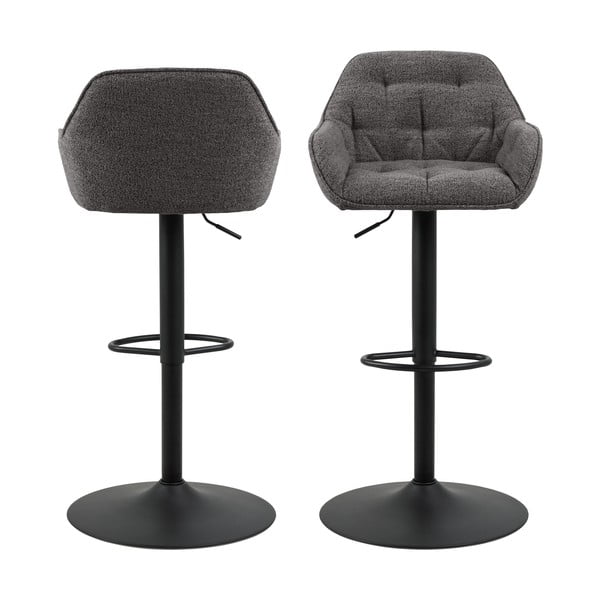 Тъмносиви бар столове с въртящ се механизъм в комплект от 2 броя 109 см Brooke - Actona-image-3