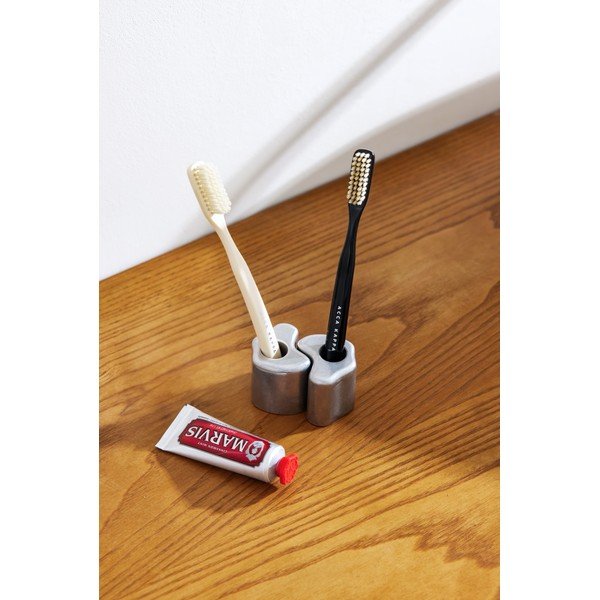 Метален държач за четки за зъби в сребрист цвят Mis – noo.ma-image-4