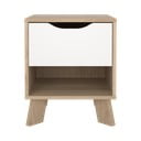 Нощно шкафче в бял и естествен цвят Ikast – Tvilum