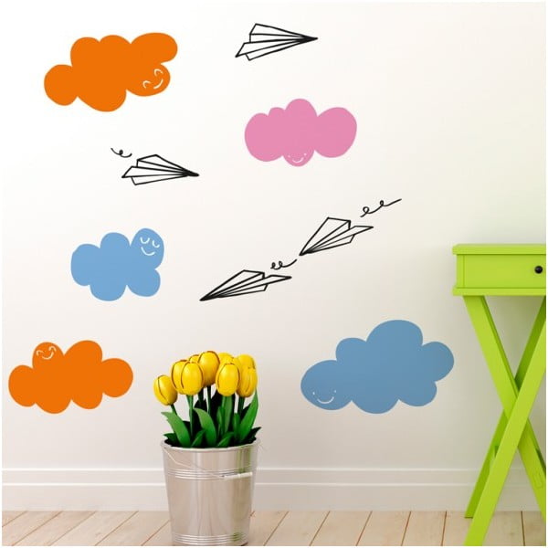 Samolepka Clouds and Planes, 28x31 cm