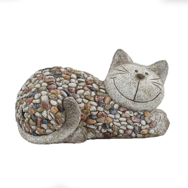 Градинска декоративна котка с камъни, височина 18 cm - Dakls